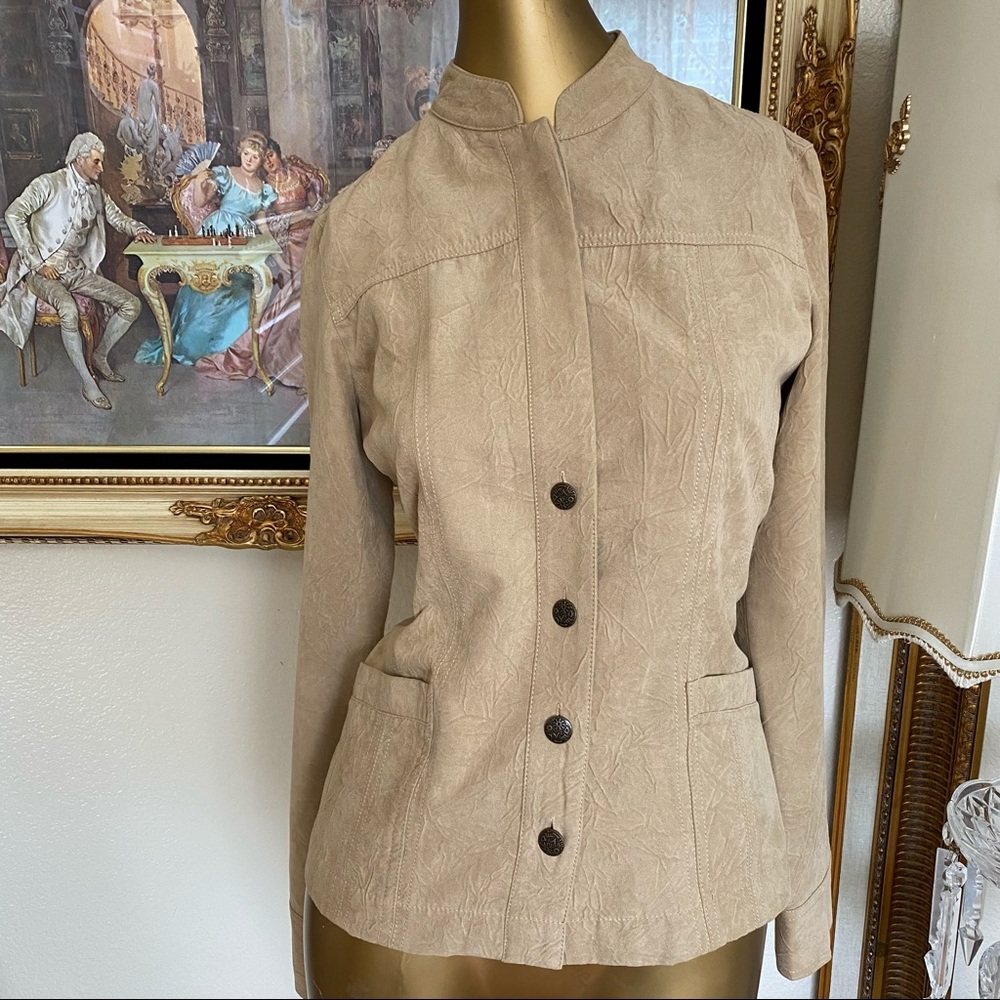 Chico’s Tan Button Down Jacket - image 2